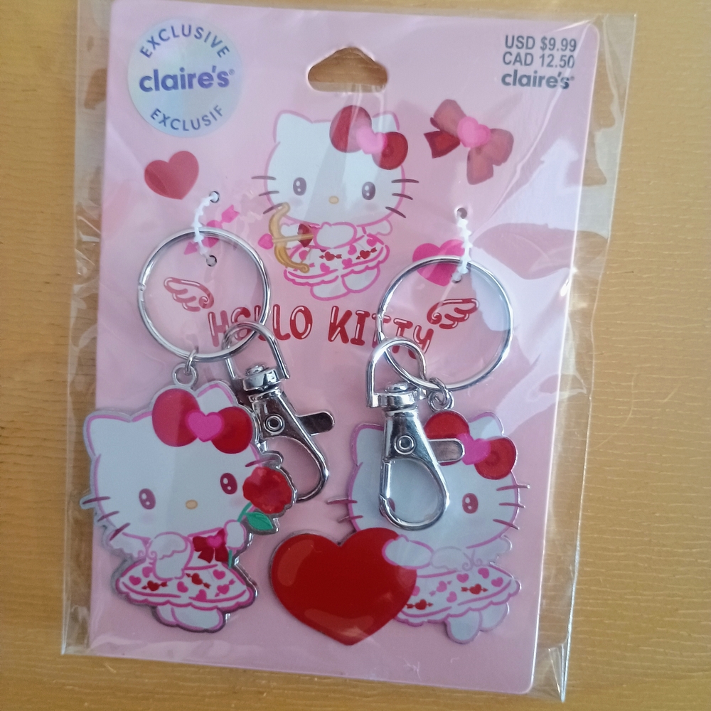 Hello Kitty Keychain Set by Claire's - Pink and Red